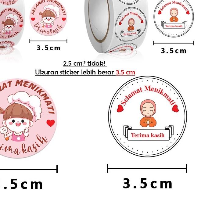 

JY7★ 1 ROLL ISI 500 PCS STIKER UKURAN 3.5 CM SELAMAT MENIKMATI UKURAN BESAR - STICKER MAKANAN THANK YOU LABEL Banyak Peminat