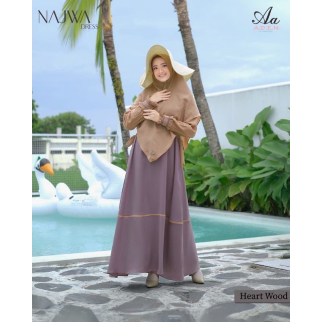 NAJWA DRESS BY ADEN HIJAB ORIGINAL BRANDED | GAMIS BRANDED BERKUALITAS MURAH DAN MEWAH