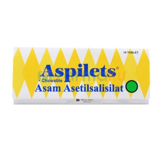 Aspilet Chewable 1Strip/10tab Obat Demam, Sakit Kepala
