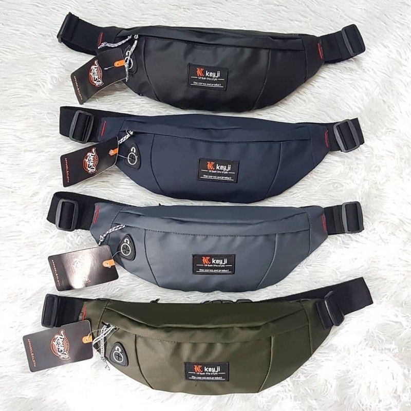 PROMO TAS SELEMPANG PRIA ANTI AIR KEYJI | WAISTBAG PRIA | TAS SLEMPANG PRIA MURAH