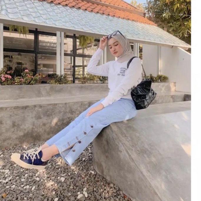 ♥ GFS BOYFRIEND KULOT KANCING RUMBAI VIVIAN ✲