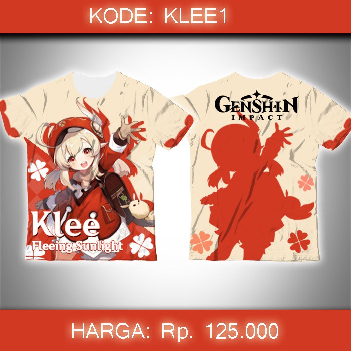 Baju Kaos Game Genshin Impact Klee GenshinImpact Klee Jumpty Dumpty
