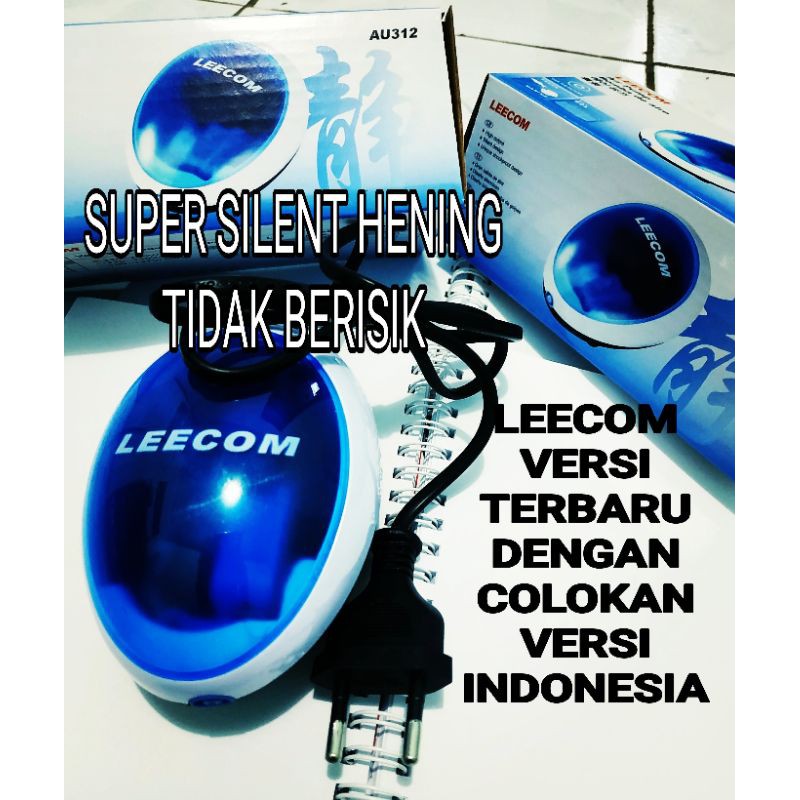 Pompa udara aquarium aerator aquarium anti berisik super silent leecom au-312 mantab