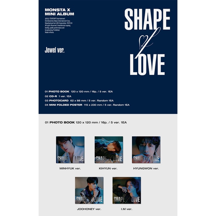 (Jewel / Special) MONSTA X - Mini Album SHAPE of LOVE