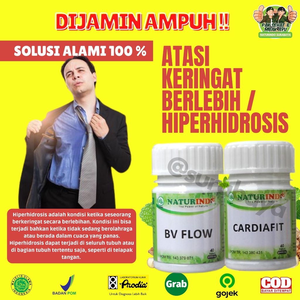 Obat Jantung Koroner Obat Jantung Lemah Telapak Tangan Berkeringat Obat Jantung Herbal Jamu Jantung Sesak Nafas Obat Herbal Perawatan Jantung Jantung sering Berdebar Nyeri Dada sebelah Kiri Tradisional BPOM CARDIAFIT Naturindo Surabaya-KERINGAT BERLEBIH