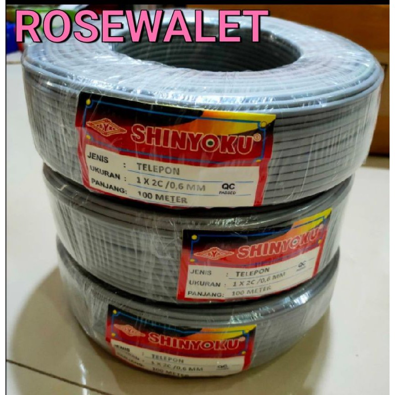 KABEL WALET SHINYOKU TELEPON 2c x 0.6 100 METER