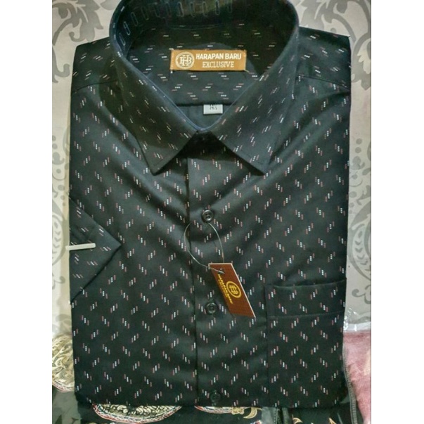 Kemeja Pria Merek HB Khusus size XXL (16.5) - (4XL) 17.5 Tangan Pendek