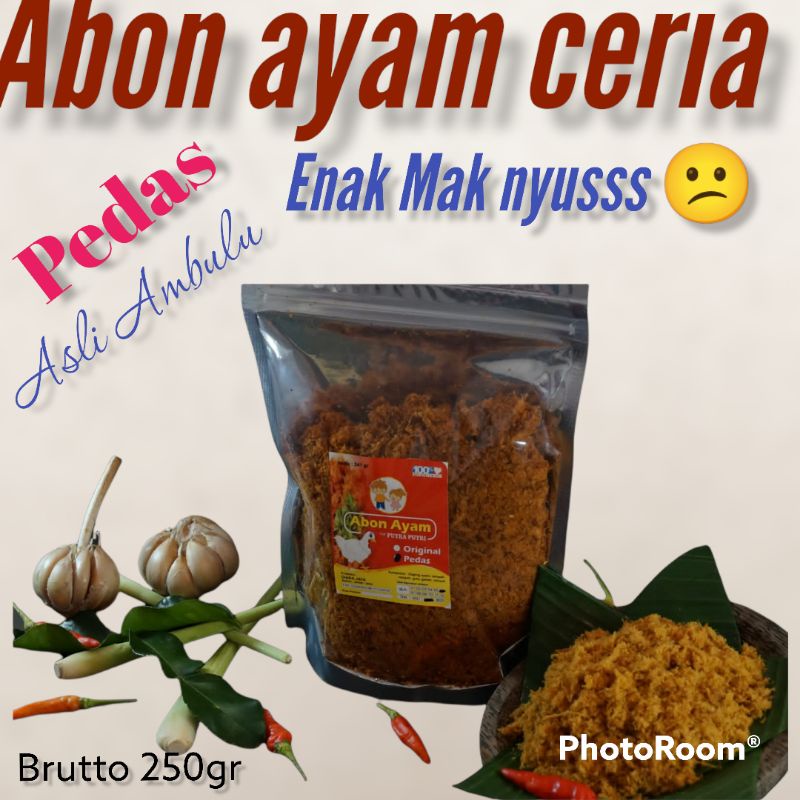 

Abon ayam ceria pedas ,wong AMBULU