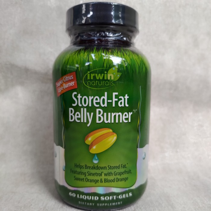 Irwin Naturals Stored Fat Belly Burner 60 Liquid SoftGels Suplemen diet pembakar lemak perut alami U