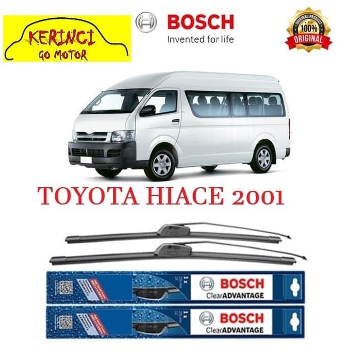 WIPER BOSCH CLEAR ADVANTAGE TOYOTA HIACE 2001 17&quot; &amp; 17&quot; SEPASANG WIPER