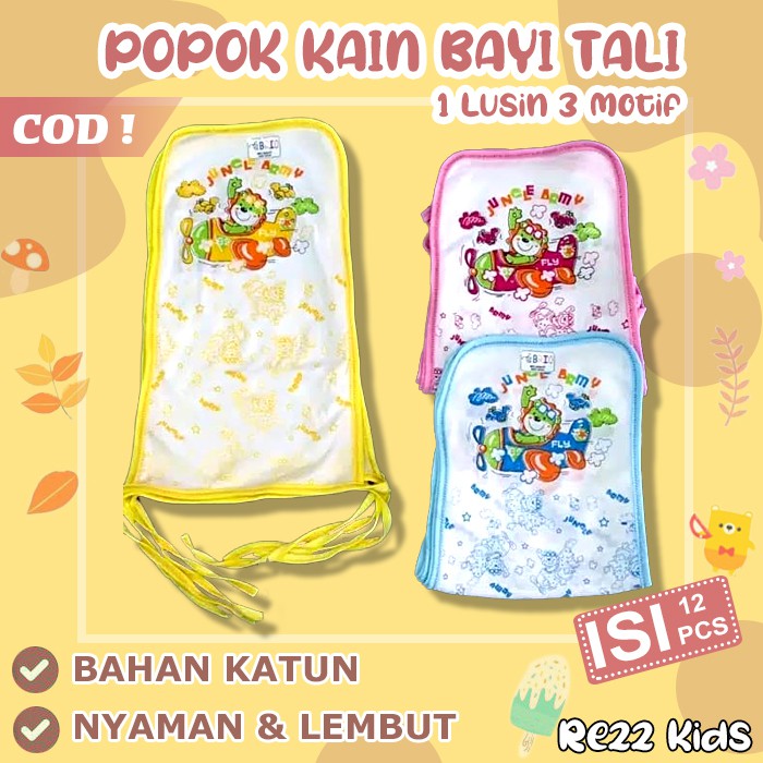 POPOK KAIN BAYI 1 LUSIN FULL PRINT popok bayi POPOK CLODI BAYI perlengkapan bayi baru lahir RZ124