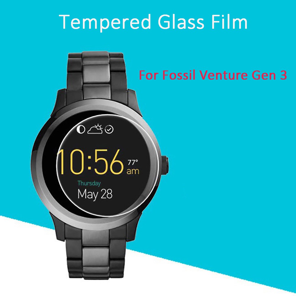 Pelindung Layar Tempered Glass Anti Gores 0.3mm 2.5d 9h Untuk Smartwatch Fosil Q Venture Gen 3