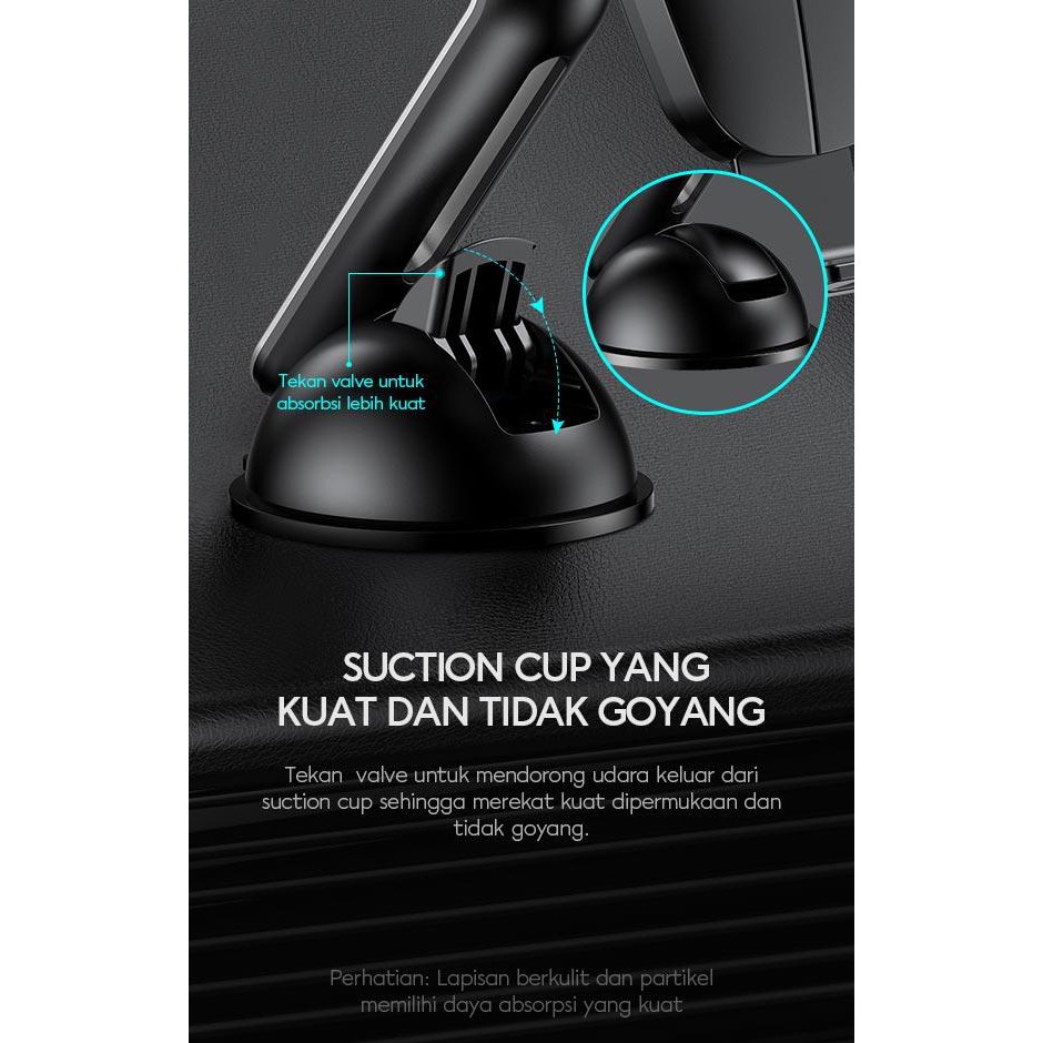 VIVAN Car Holder Universal CHS08 360° Rotation Washable Suction Cup