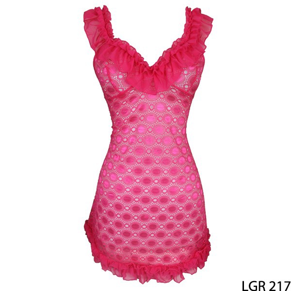 Busana Lingerie Wanita Fashion Spandek Pink – LGR 217