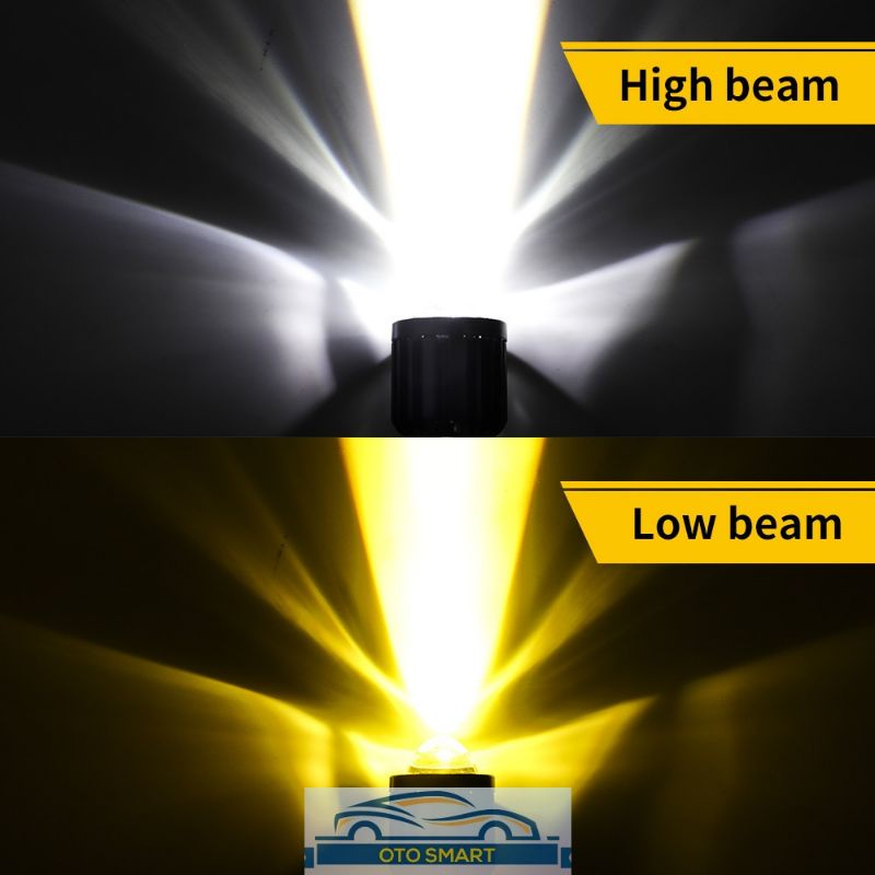 Lampu Sorot Depan Motor LED H6/BA20D &amp; P15D 6000LM 360 Derajat 2 Cahaya 6000K &amp; 3000K Lampu  motor