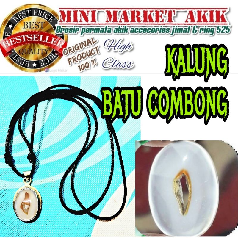 Kalung akik combong / liontin combong asli