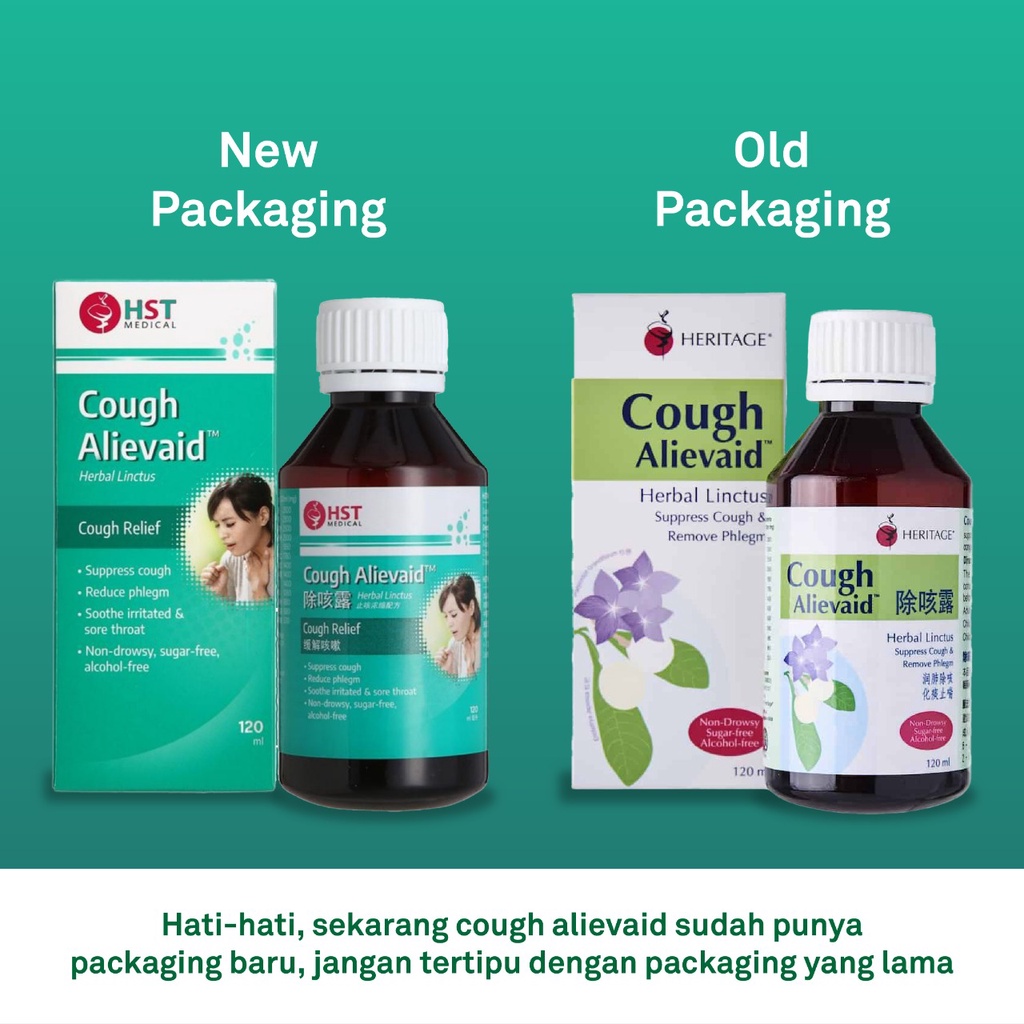 Cough Alievaid Obat Batuk Herbal 120ml Halal, Tanpa Rasa Ngantuk