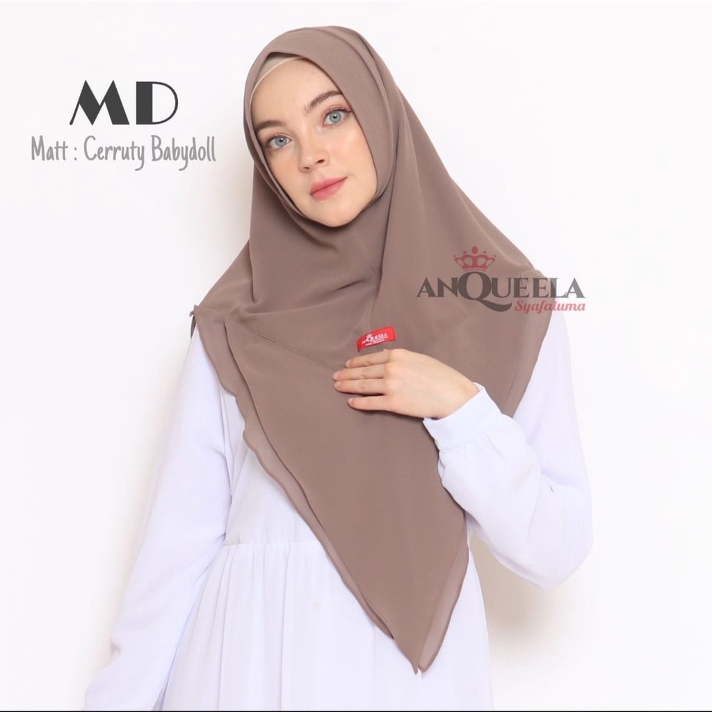 Hijab Instan Khimar MD 2 layer Ceruty Ori Anquella Hijab