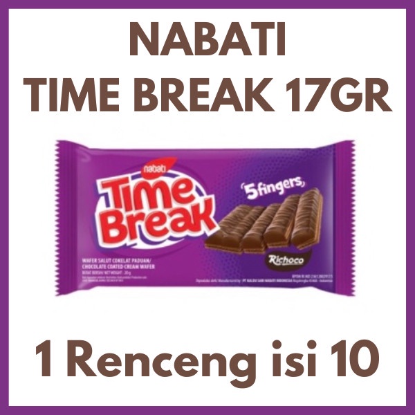 

GROSIR RICHOCO TIME BREAK 1 RENCENG ISI 10pcs SNACK NABATI COKLAT