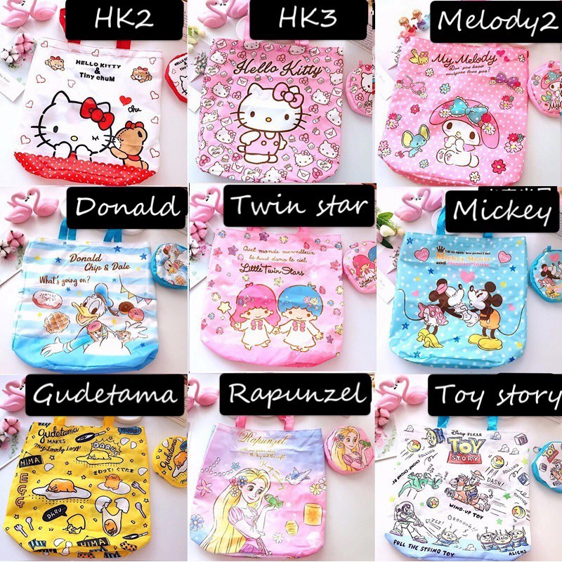 Tas Lipat Serbaguna TL005 Shopping Bag Tote Bag Belanja Sanrio Snoopy