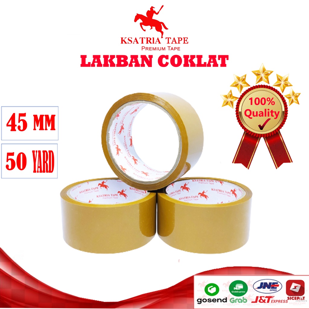 

[TERMURAH] Lakban OPP Tape / Lakban Coklat Dunia Packing 45 mm X 50 yard -COD