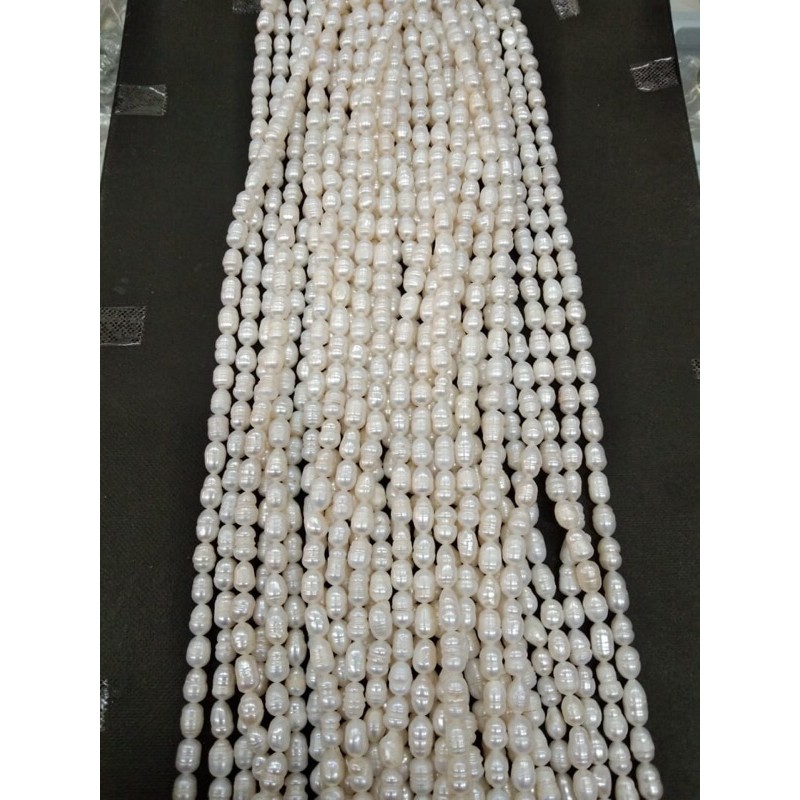 Mutiara air tawar Oval uk 10 mm