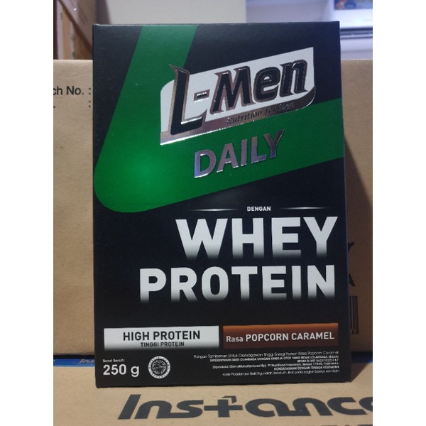 L-Men DAILY 250 GR POPCORN CARAMEL Hi Protein Whey Susu Lmen Suplemen Fitness