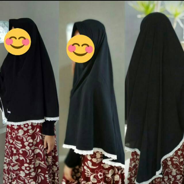SALE HIJAB SYARI JUMBO / KHIMAR RENDA ADZKIA  / KHIMAR JUMBO MURAH