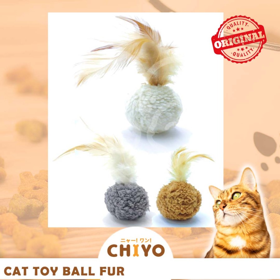 MAINAN KUCING BOLA BULU - CAT TOY FUR