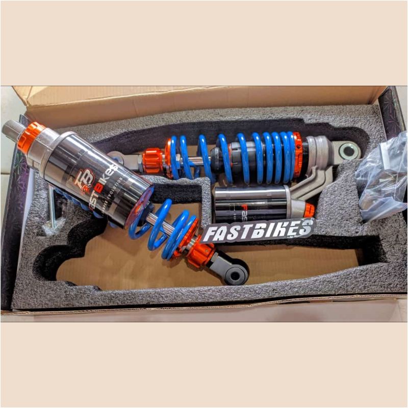 Shockbreaker/Shock Belakang 280mm Tabung FastBikes Biru Jupiter Z/Vega R/ZR/RR/FIZ/F1Z R/FIZR/F1ZR