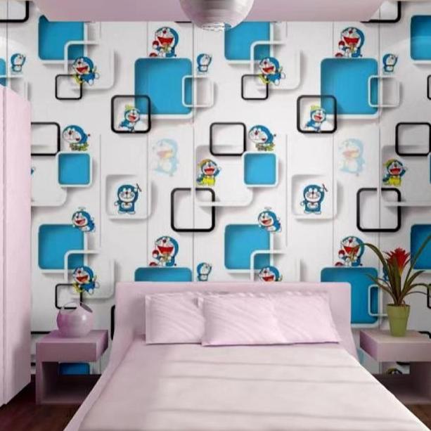 Bagus Wallpaper Dinding Kamar Tidur Sticker Walpaper Stiker Dekorasi Rumah Motif Doraemon Kotak Wps Shopee Indonesia