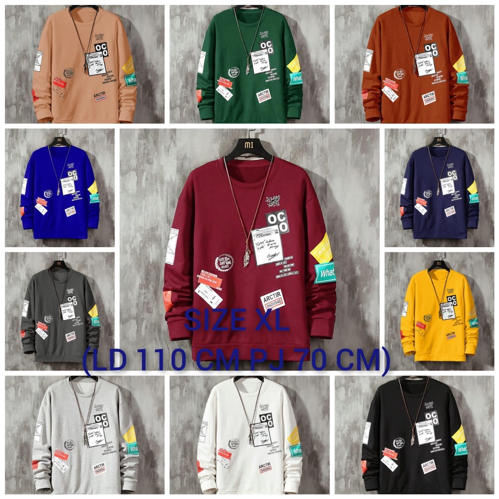 POLILE781 / BAJU SWEATER OCO / sweater keren / terlaris / terbaaru