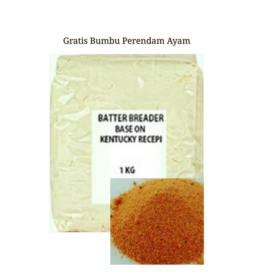 

Tepung fried chicken 500gram free marinasi / tepung kentuky / Batter breader