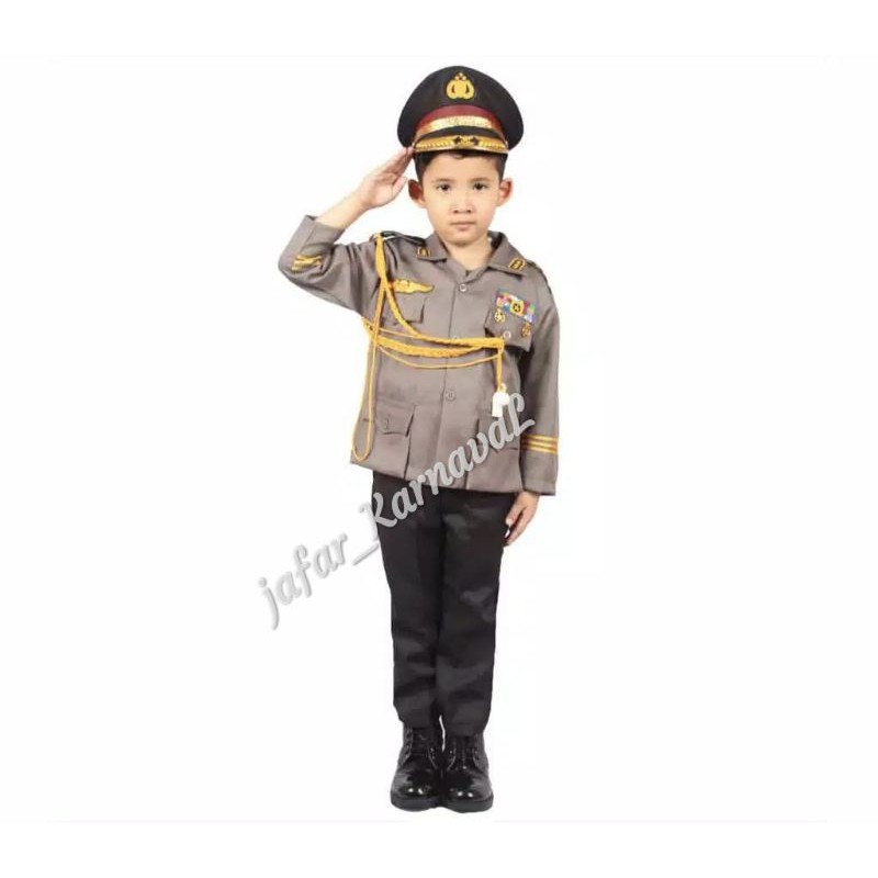 BAJU POLISI ANAK PANGKAT JENDERAL/BAJU POLIS COWOK JENDERAL/BAJU KARNAVAL