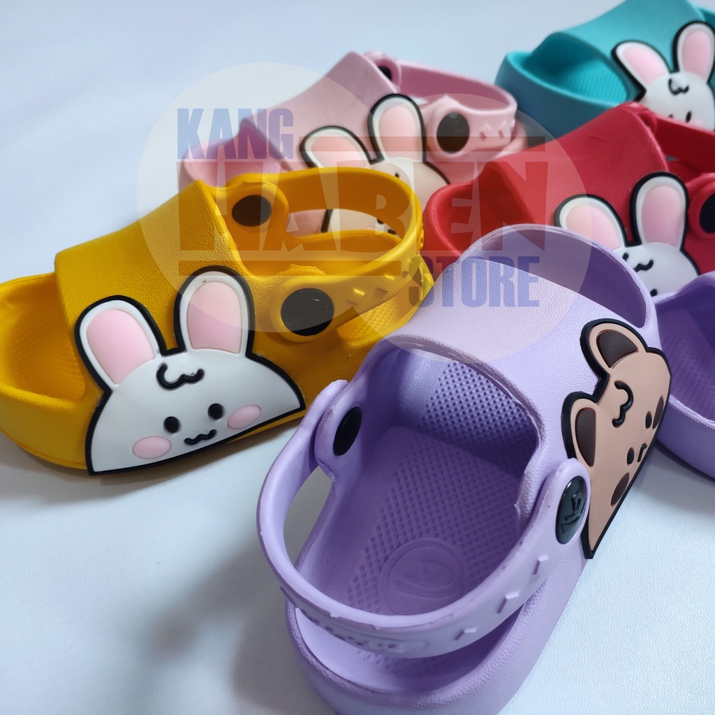 Sandal Anak Bayi Kokop Tali Cewek Cowok Beruang Kelinci 386E 20-25