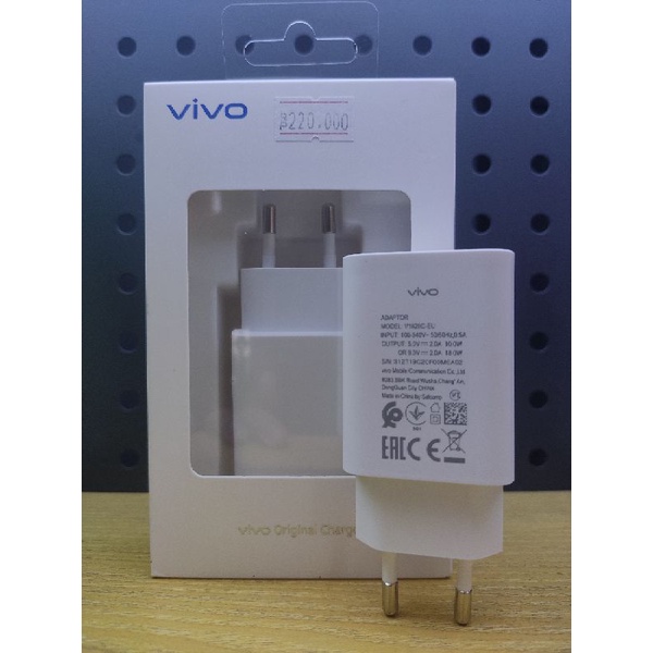 KEPALA CAS ADAPTOR CHARGER VIVO ORIGINAL V1820C-EU FLASH CHARGE 18W 100%