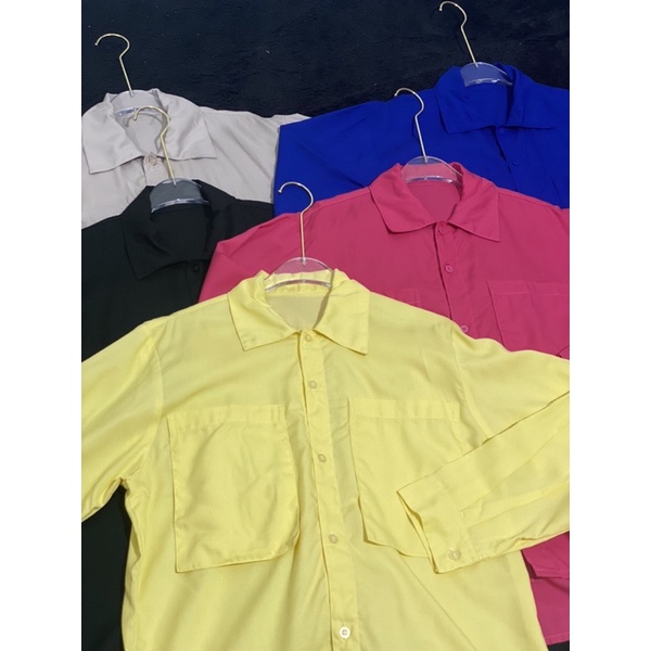 HL OVERSIZE SHIRT KEMEJA POPLIN (REALPICT)