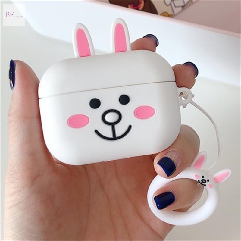 IPHONE Soft Case Airpods 1 / 2 / 3 Apple Earphone Bluetooth Wireless Motif Kartun 3d Bahan Silikon