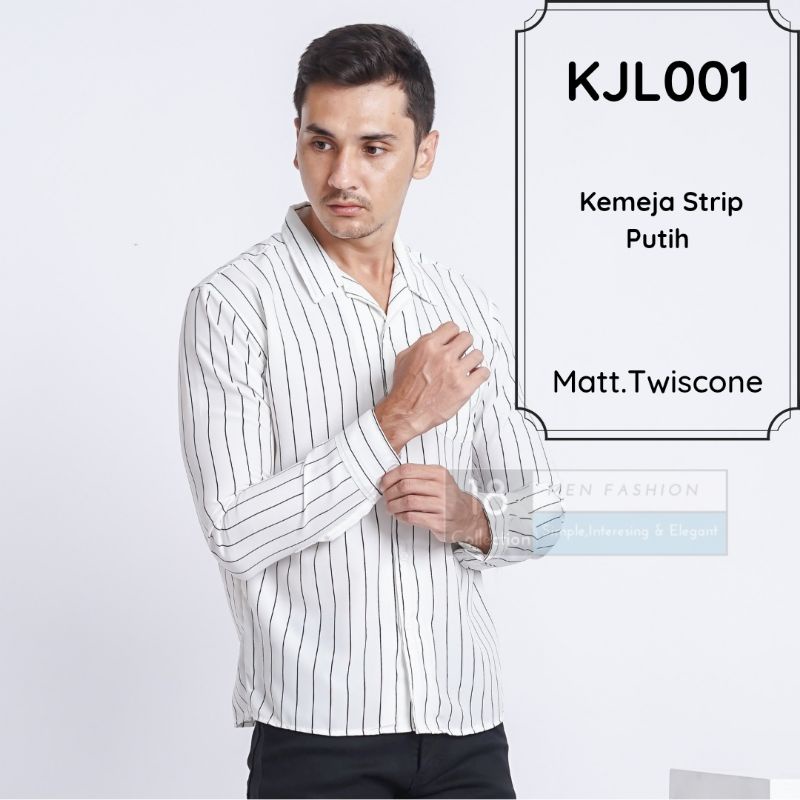 Kemeja Stripe Regular Fit / Kemeja Over Size / Kemeja Gombrong / Kemeja Pria / Kemeja Lengan Panjang