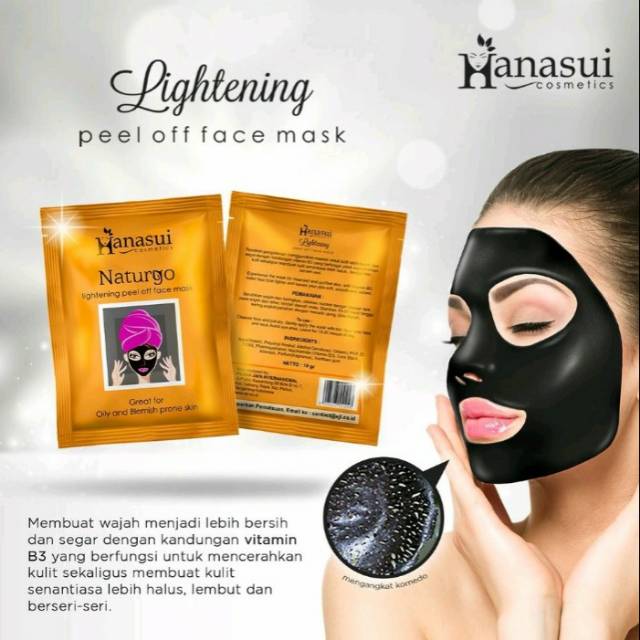 Masker wajah Hanasui Naturgo Lightening peel off