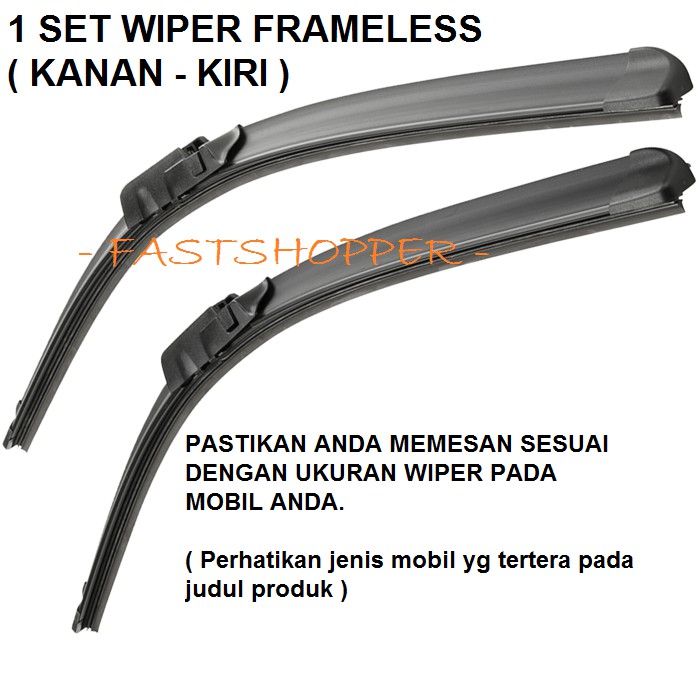 WIPER MOBIL FRAMELESS PISANG 1 SET DAIHATSU LUXIO - PS18-PS18