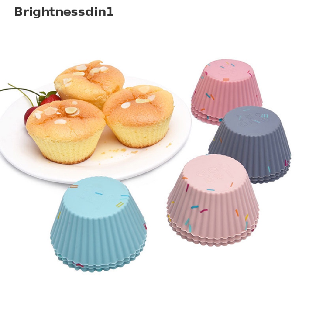 6 Pcs / set Cetakan Cupcake Muffin Bahan Silikon Reusable DIY