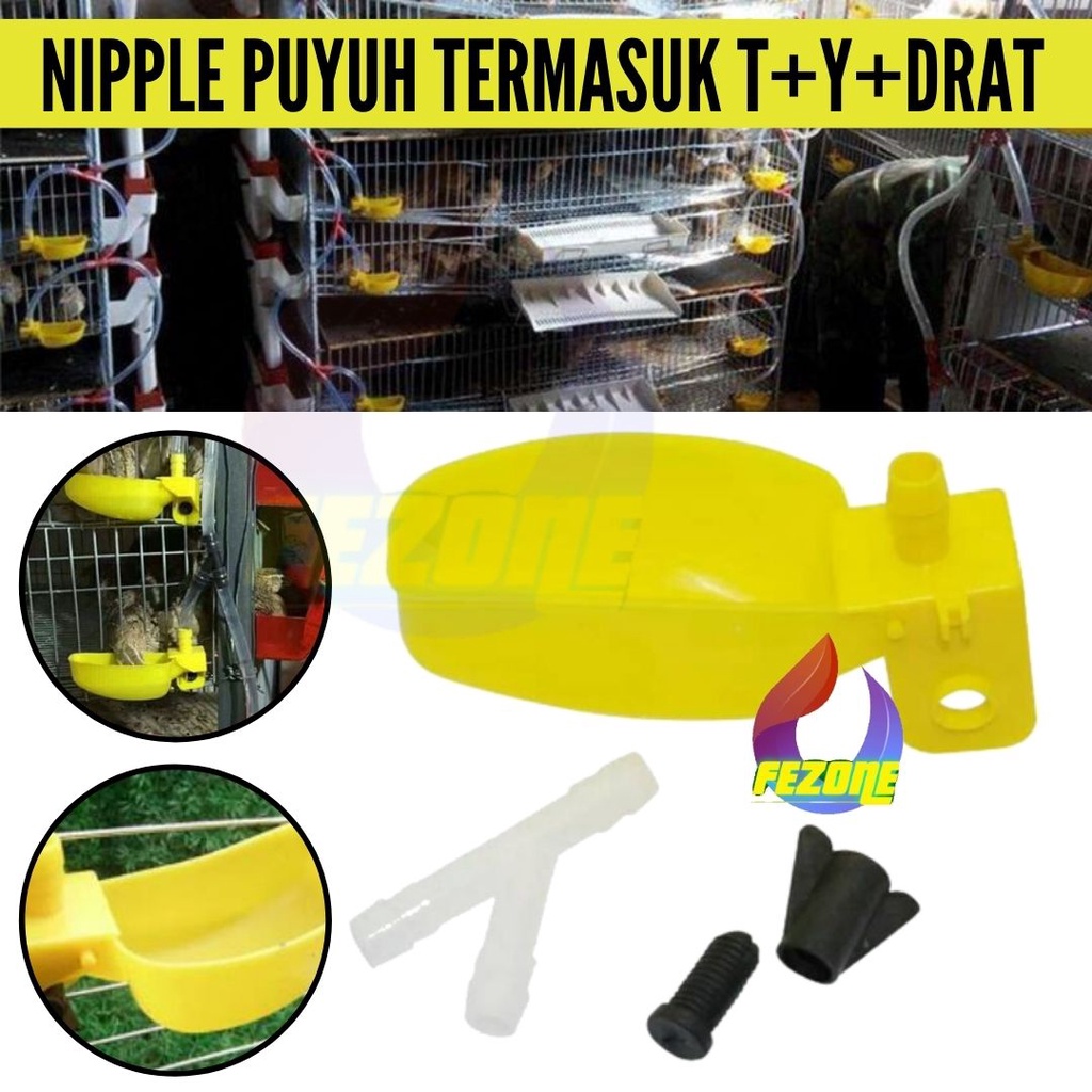 NIPPLE PUYUH NEPEL PUYUH  TEMPAT MINUM PUYUH FEZONE