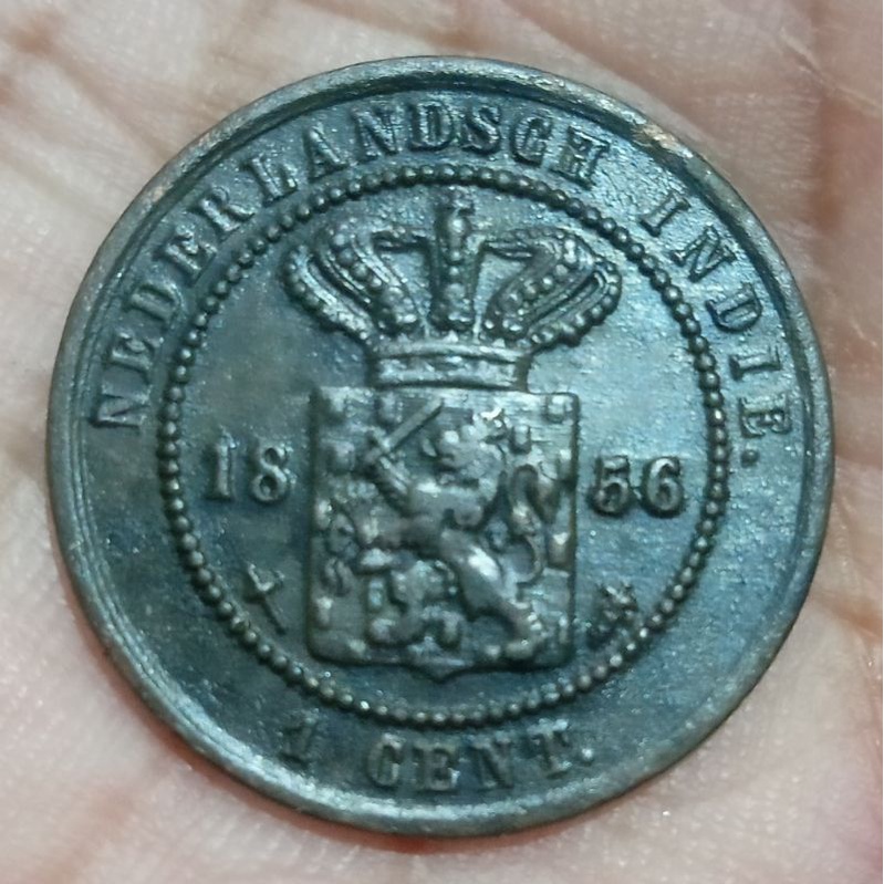 Koin 1 Cent Nederlandsch Indie 1856 N