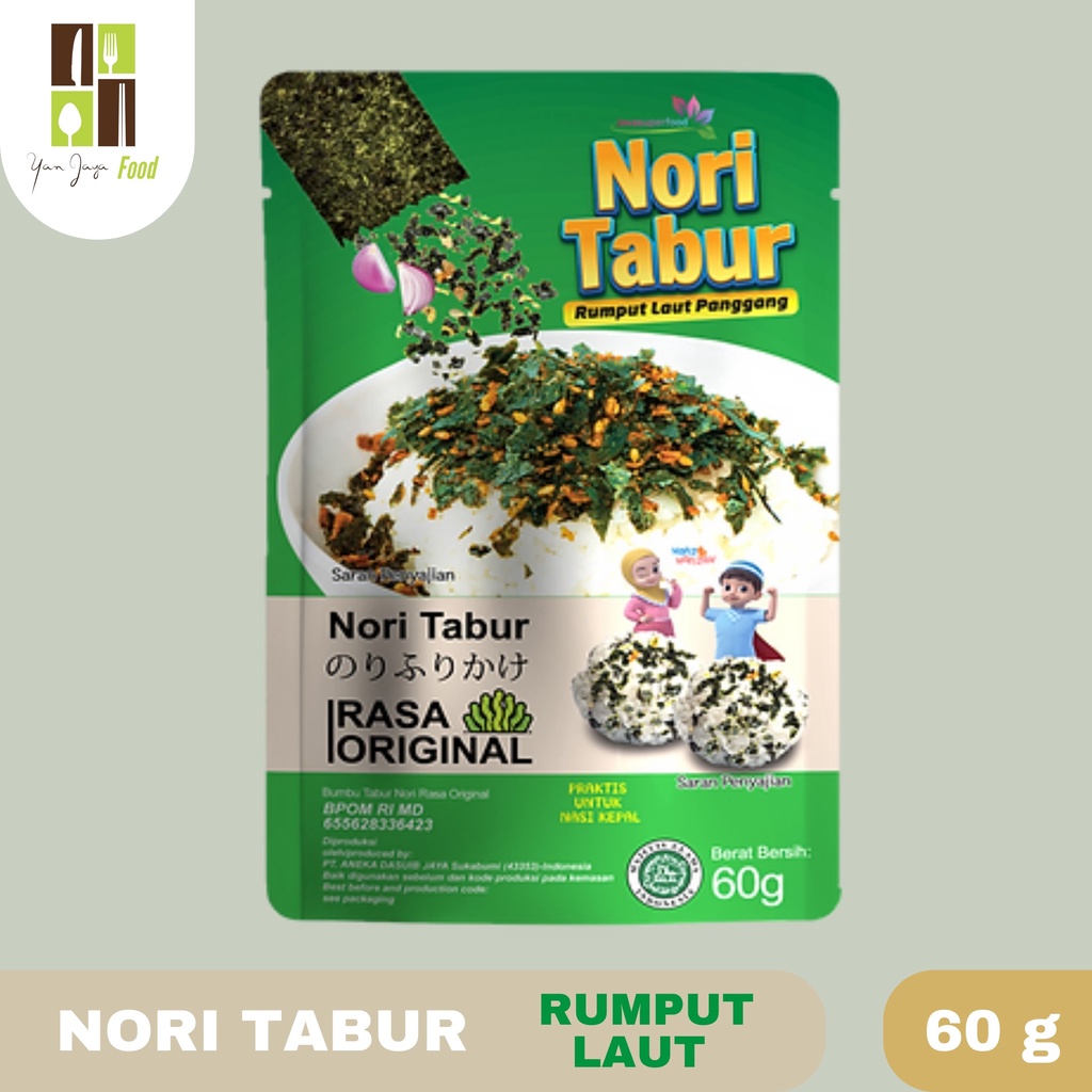 Nori Tabur Rumput Laut Panggang 60GR Rasa Pedas / Original / Sapi Panggang/BBQ