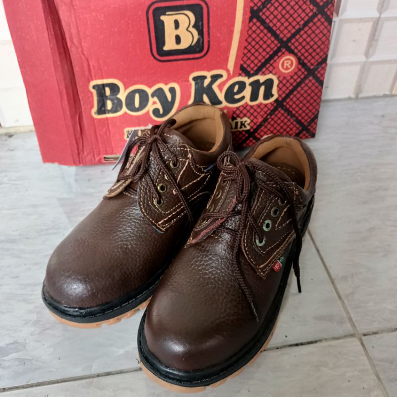 Sepatu boots safty kulit asli