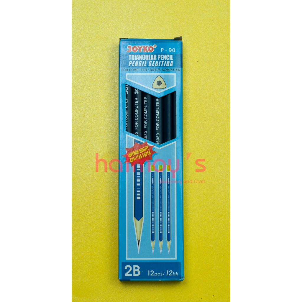 

PENSIL KAYU SEGITIGA 2B JOYKO P - 90 ( 1 BOX = 12 PCS )