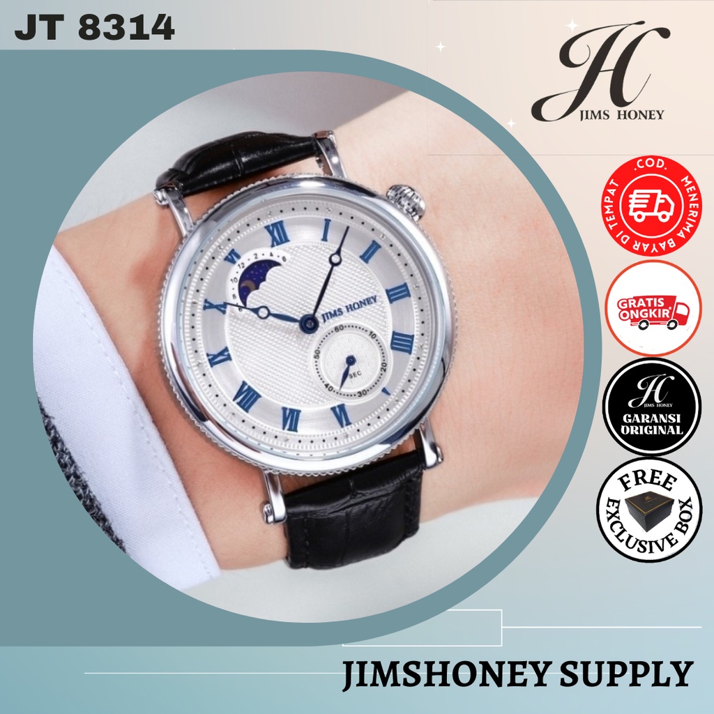 JIMS HONEY 8314 ORI Jam Tangan Pria Jimshoney Cowok Analog Murah Import Branded Elegan Quartz