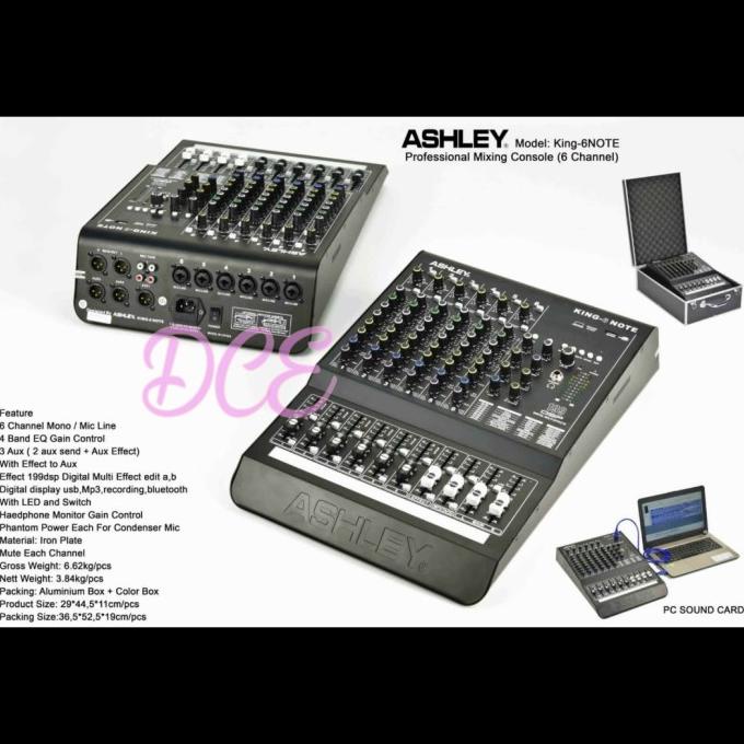 Mixer Audio ASHLEY KING 6 NOTE KING6 NOTE FREE KOPER ASHLEY KING NOTE6