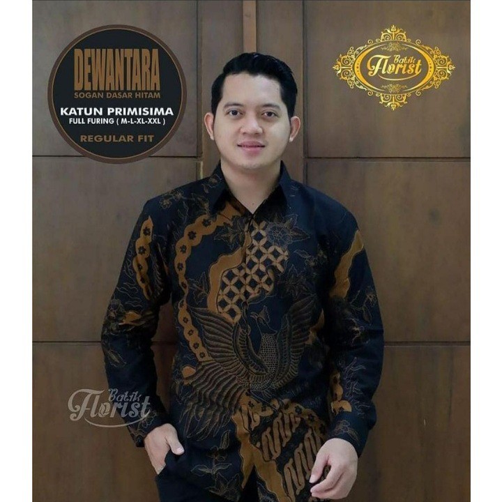 Dewantara kemeja batik pria lengan panjang terbaru ORIGINAL BY florist